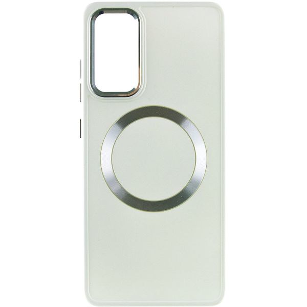 TPU чохол Bonbon Metal Style with MagSafe для Samsung Galaxy S20 FE Білий / White (258548) 258548 фото