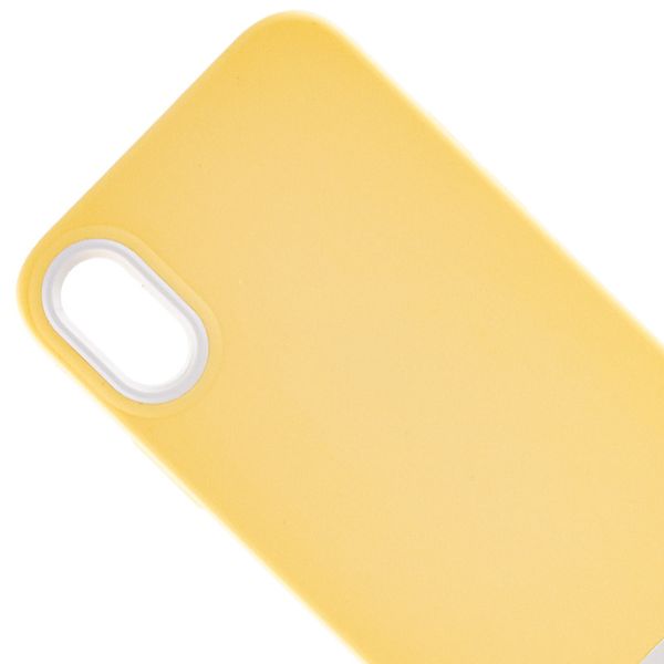 Чохол TPU+PC Bichromatic для Apple iPhone X (5.8") Creamy-yellow / White (214063) 214063 фото