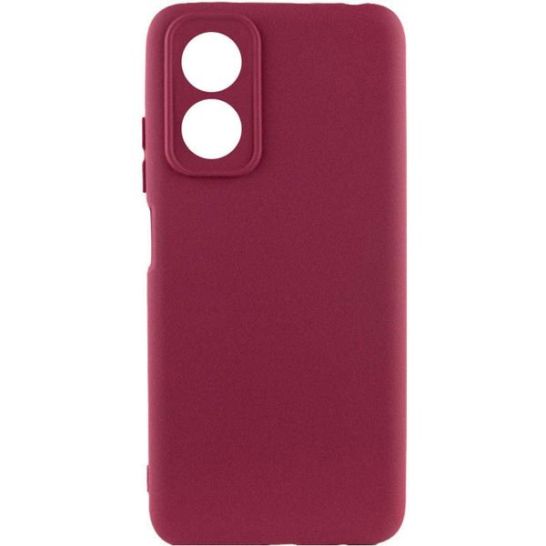 Чохол Silicone Cover Lakshmi Full Camera (A) для Oppo A17 Бордовий / Marsala (252269) 252269 фото