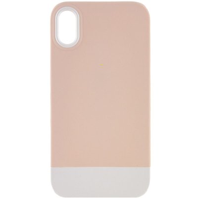 Чохол TPU+PC Bichromatic для Apple iPhone X (5.8") Grey-beige / White (214064) 214064 фото