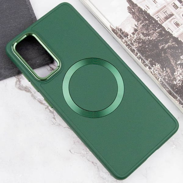 TPU чохол Bonbon Metal Style with MagSafe для Samsung Galaxy S20 FE Зелений / Army Green (258551) 258551 фото