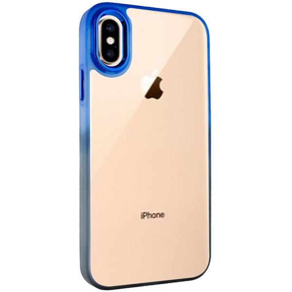 Чохол TPU+PC Fresh sip series для Apple iPhone XS Max (6.5") Чорний / синій (217862) 217862 фото