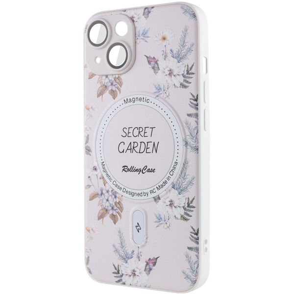 TPU+PC чохол Secret Garden with MagSafe для Apple iPhone 15 (6.1") White (267460) 267460 фото