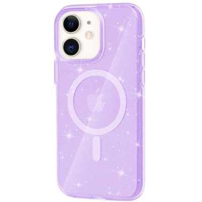 Чохол TPU Galaxy Sparkle (MagFit) для Apple iPhone 11 (6.1") Purple+Glitter (260407) 260407 фото