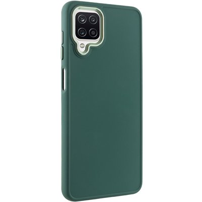 TPU чохол Bonbon Metal Style для для Samsung Galaxy A12 Зелений / Army green (221420) 221420 фото