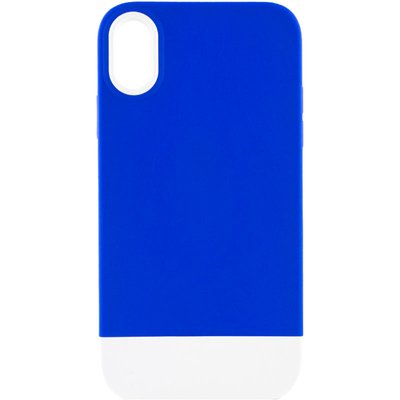 Чохол TPU+PC Bichromatic для Apple iPhone X (5.8") Navy Blue / White (214067) 214067 фото