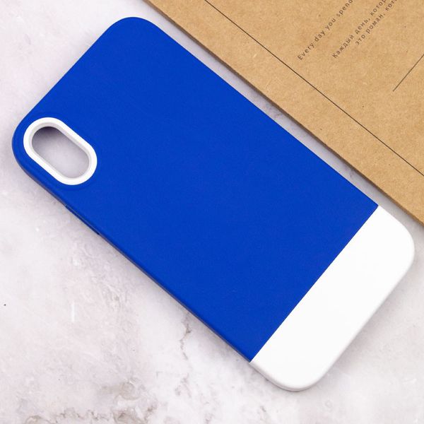 Чохол TPU+PC Bichromatic для Apple iPhone X (5.8") Navy Blue / White (214067) 214067 фото