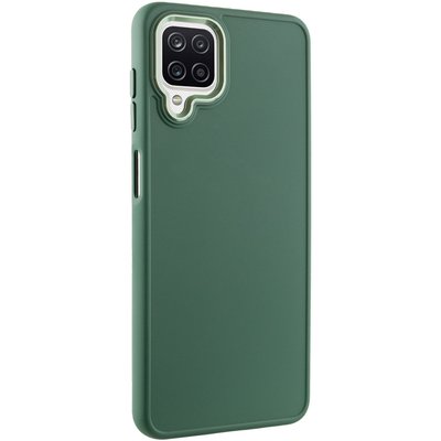 TPU чохол Bonbon Metal Style для для Samsung Galaxy A12 Зелений / Pine green (221421) 221421 фото
