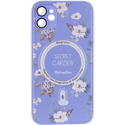 TPU+PC чохол Secret Garden with MagSafe для Apple iPhone 12 Lilac (267451) 267451 фото