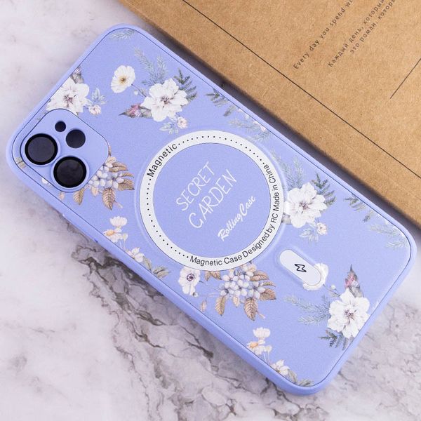 TPU+PC чохол Secret Garden with MagSafe для Apple iPhone 12 Lilac (267451) 267451 фото