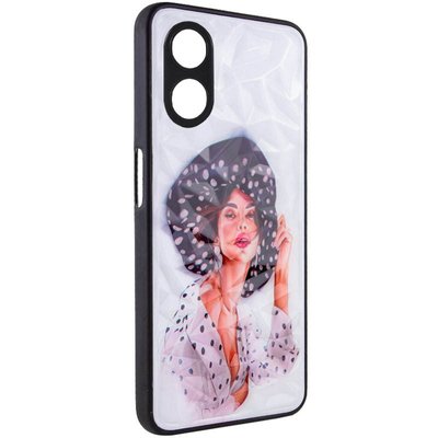 TPU+PC чохол Prisma Ladies для Oppo A98 Girl in a hat (262312) 262312 фото