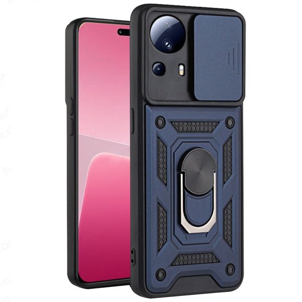 Ударостійкий чохол Camshield Serge Ring for Magnet для Xiaomi 13 Lite Синій (250086) 250086 фото