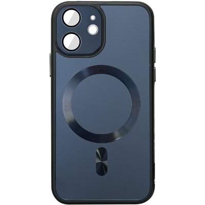 Чохол TPU+Glass Sapphire Midnight with MagSafe для Apple iPhone 12 Чорний / Black (257072) 257072 фото