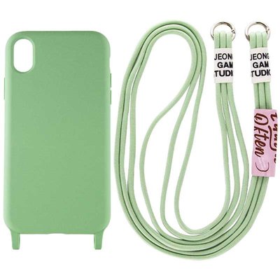 Чохол Cord case з довгим кольоровим ремінцем для Apple iPhone XR (6.1") Зелений / Pistachio (220565) 220565 фото
