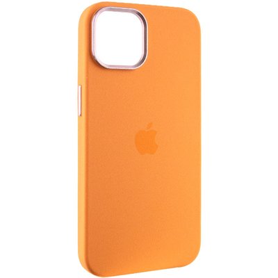 Чохол Silicone Case Metal Buttons (AA) для Apple iPhone 14 (6.1") Помаранчевий / Marigold (256191) 256191 фото