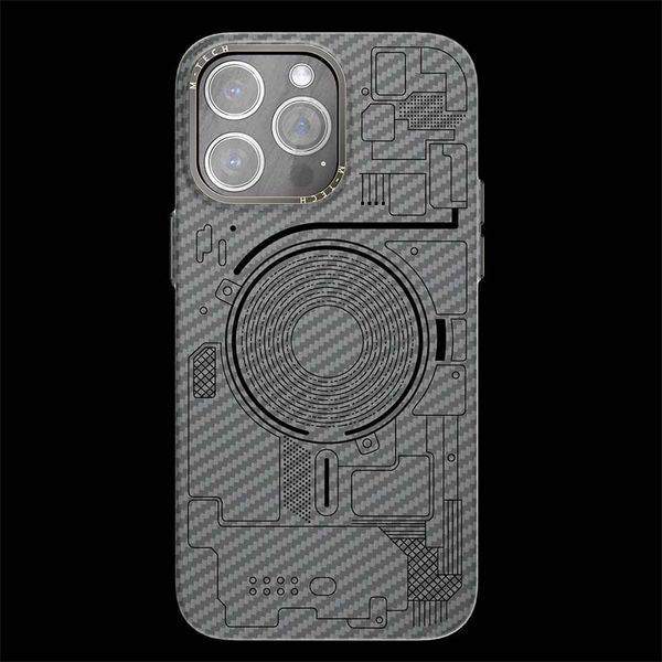 Чехол M-Tech Carbon soft touch with Magnetic Safe для Apple iPhone 12 Pro / 12 (6.1") Grey (292066) 292066 фото