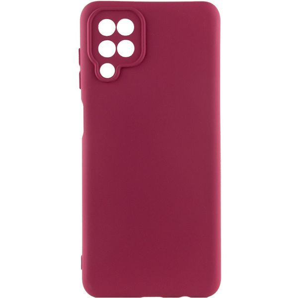 Чохол Silicone Cover Lakshmi Full Camera (A) для Samsung Galaxy A12 Бордовий / Marsala (212674) 212674 фото