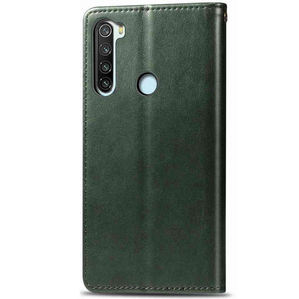 Шкіряний чохол книжка GETMAN Gallant (PU) для Xiaomi Redmi Note 8T Зелений (128804) 128804 фото