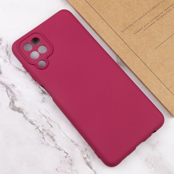 Чохол Silicone Cover Lakshmi Full Camera (A) для Samsung Galaxy A12 Бордовий / Marsala (212674) 212674 фото