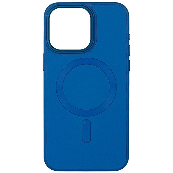 Шкіряний чохол Bonbon Leather Metal Style with MagSafe для Apple iPhone 11 (6.1") Синій / Capri Blue (257170) 257170 фото