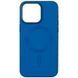 Шкіряний чохол Bonbon Leather Metal Style with MagSafe для Apple iPhone 11 (6.1") Синій / Capri Blue (257170) 257170 фото 1