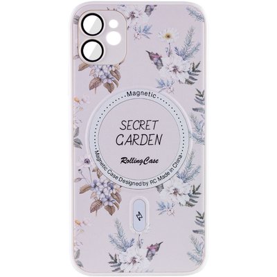 TPU+PC чохол Secret Garden with MagSafe для Apple iPhone 12 White (267454) 267454 фото