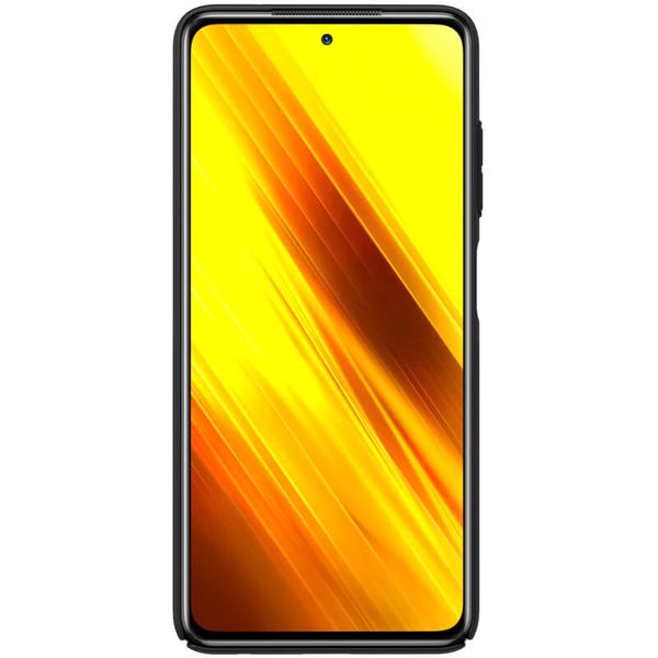 Карбонова накладка Nillkin Camshield (зі шторкою для камери) для Xiaomi Poco X3 NFC Чорний / Black (151125) 151125 фото