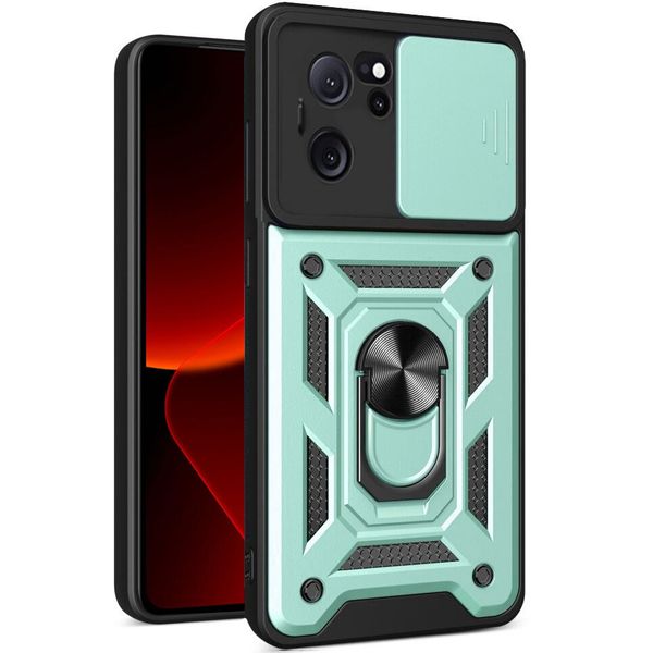 Ударостійкий чохол Camshield Serge Ring for Magnet для Xiaomi 13T Зелений (270223) 270223 фото