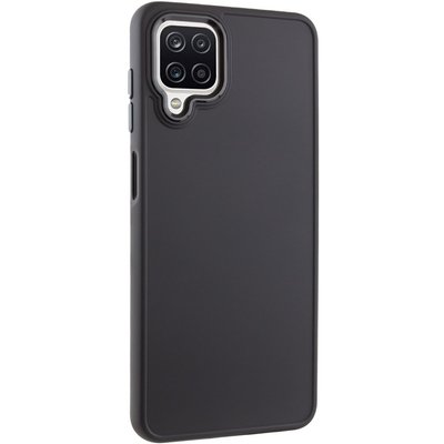 TPU чохол Bonbon Metal Style для для Samsung Galaxy A12 Чорний / Black (221428) 221428 фото