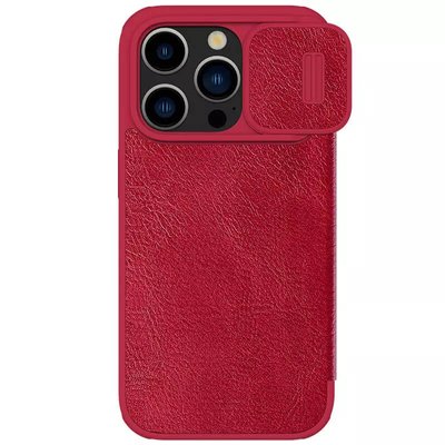 Шкіряний чохол (книжка) Nillkin Qin Pro Camshield для Apple iPhone 15 Pro Max (6.7") Червоний (267168) 267168 фото