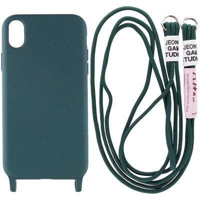 Чохол Cord case з довгим кольоровим ремінцем для Apple iPhone XS (5.8") Зелений / Forest green (224954) 224954 фото