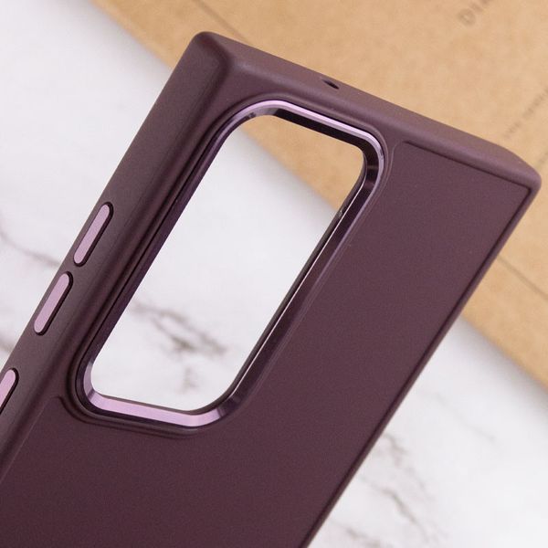 TPU чохол Bonbon Metal Style для для Samsung Galaxy S24 Ultra Бордовий / Plum (269935) 269935 фото