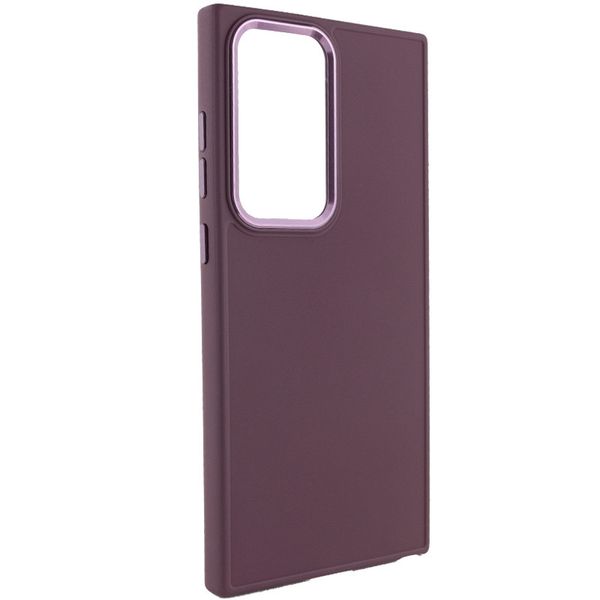 TPU чохол Bonbon Metal Style для для Samsung Galaxy S24 Ultra Бордовий / Plum (269935) 269935 фото