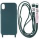 Чохол Cord case з довгим кольоровим ремінцем для Apple iPhone XS (5.8") Зелений / Forest green (224954) 224954 фото 1