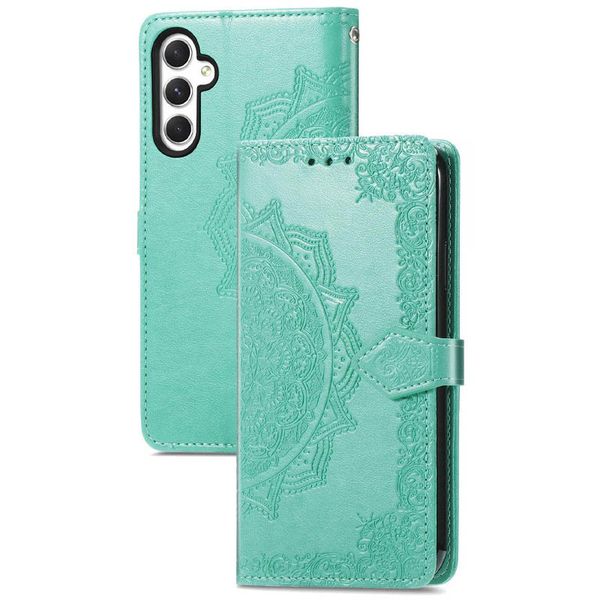 Шкіряний чохол (книжка) Art Case з візитницею для Samsung Galaxy M34 5G Бірюзовий (258811) 258811 фото