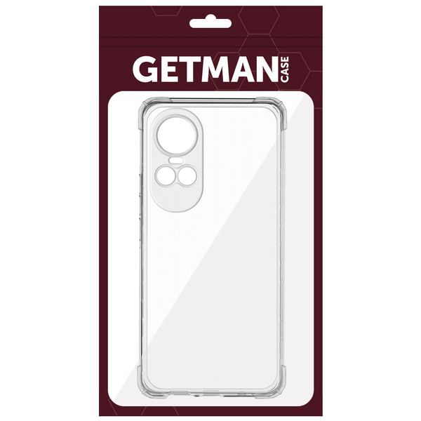 TPU чохол GETMAN Ease logo посилені кути Full Camera для Oppo Reno 10 Безбарвний (прозорий) (283266) 283266 фото