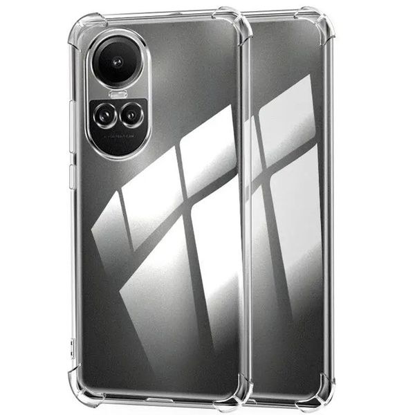 TPU чохол GETMAN Ease logo посилені кути Full Camera для Oppo Reno 10 Безбарвний (прозорий) (283266) 283266 фото