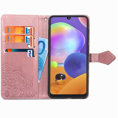 Шкіряний чохол (книжка) Art Case з візитницею для Samsung Galaxy M34 5G Рожевий (258812) 258812 фото