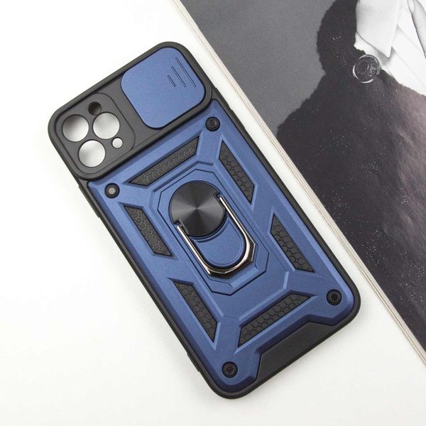 Ударостійкий чохол Camshield Serge Ring for Magnet для Apple iPhone 12 Pro Max Синій (270416) 270416 фото