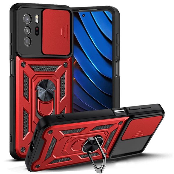 Ударостійкий чохол Camshield Serge Ring for Magnet для Xiaomi Redmi Note 10 Pro 5G Червоний (207670) 207670 фото