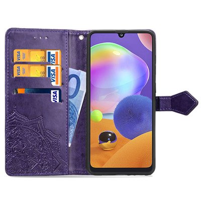 Шкіряний чохол (книжка) Art Case з візитницею для Samsung Galaxy M34 5G Фіолетовий (258815) 258815 фото