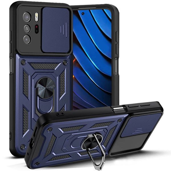 Ударостійкий чохол Camshield Serge Ring for Magnet для Xiaomi Redmi Note 10 Pro 5G Синій (207672) 207672 фото