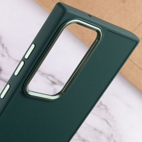 TPU чохол Bonbon Metal Style для для Samsung Galaxy S24 Ultra Зелений / Pine green (269938) 269938 фото