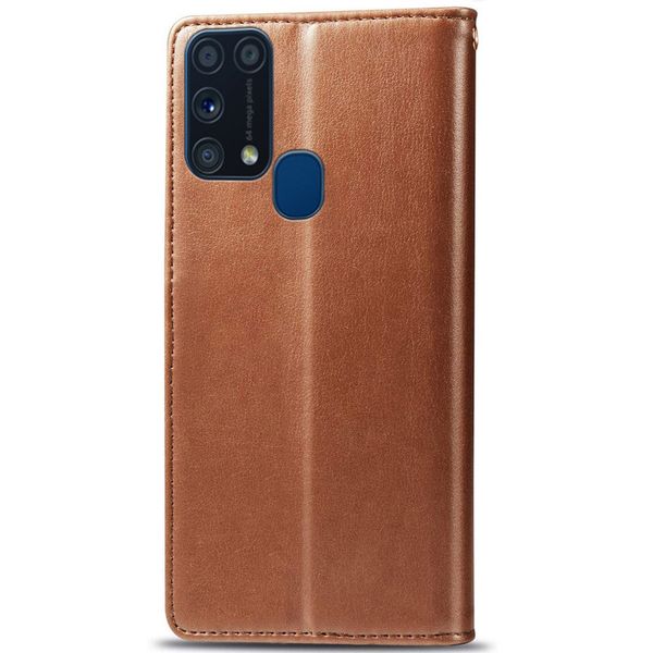 Шкіряний чохол книжка GETMAN Gallant (PU) для Samsung Galaxy M31 Коричневий (128781) 128781 фото