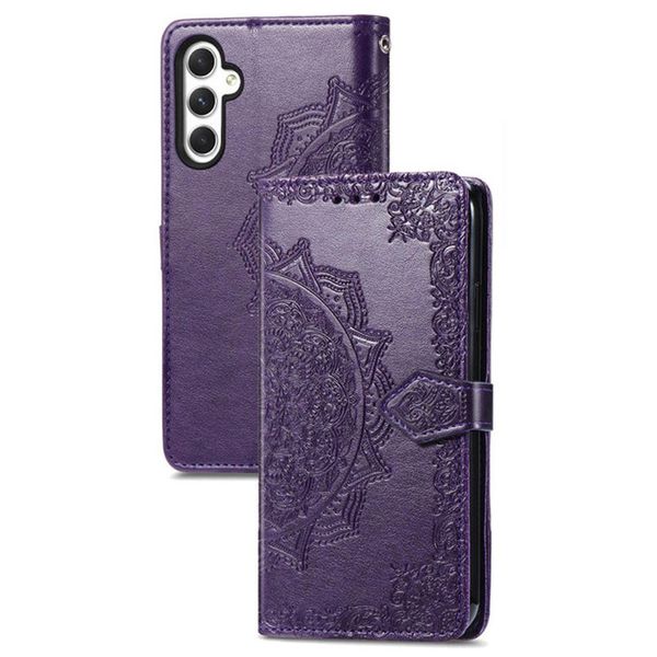 Шкіряний чохол (книжка) Art Case з візитницею для Samsung Galaxy M34 5G Фіолетовий (258815) 258815 фото