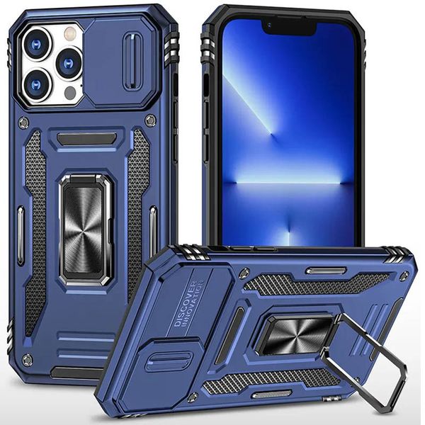 Удароміцний чохол Camshield Army Ring для Apple iPhone 12 Pro Синій / Navy (268457) 268457 фото