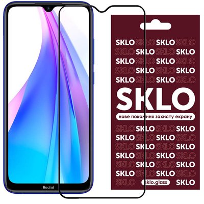 Захисне скло SKLO 3D (full glue) для Xiaomi Redmi Note 8T Чорний (136033) 136033 фото