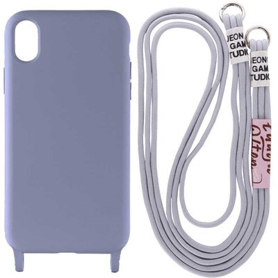 Чохол Cord case з довгим кольоровим ремінцем для Apple iPhone XS (5.8") Сірий / Stone (224962) 224962 фото