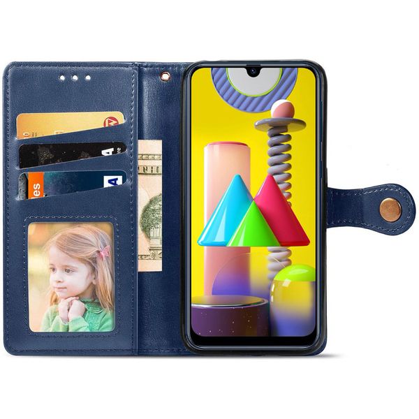 Шкіряний чохол книжка GETMAN Gallant (PU) для Samsung Galaxy M31 Синій (128783) 128783 фото