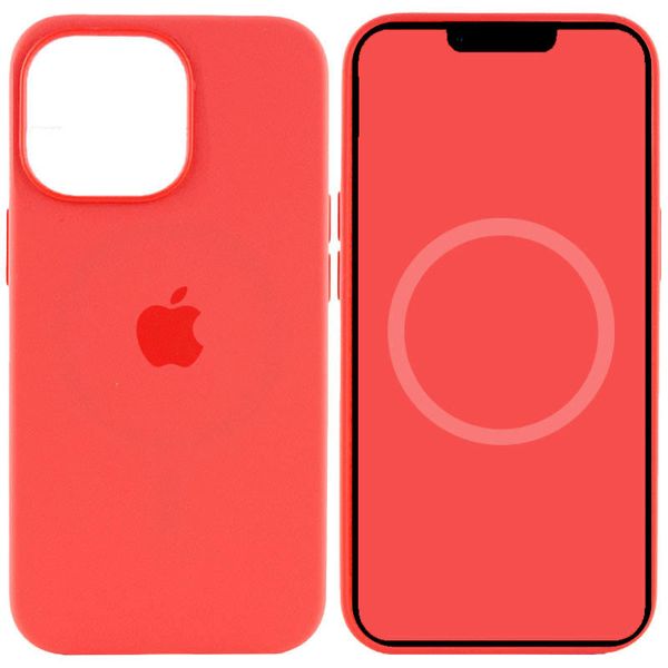 Чохол Silicone case (AAA) full with Magsafe для Apple iPhone 15 Pro Max (6.7") Червоний / Guava (265992) 265992 фото